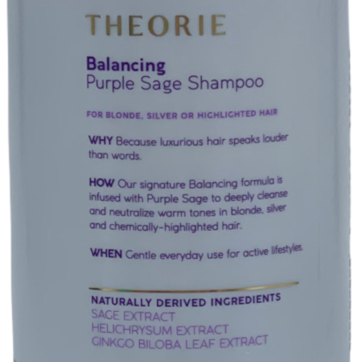 Theorie Balancing Purple Sage Shampoo & Conditioner Set Tone