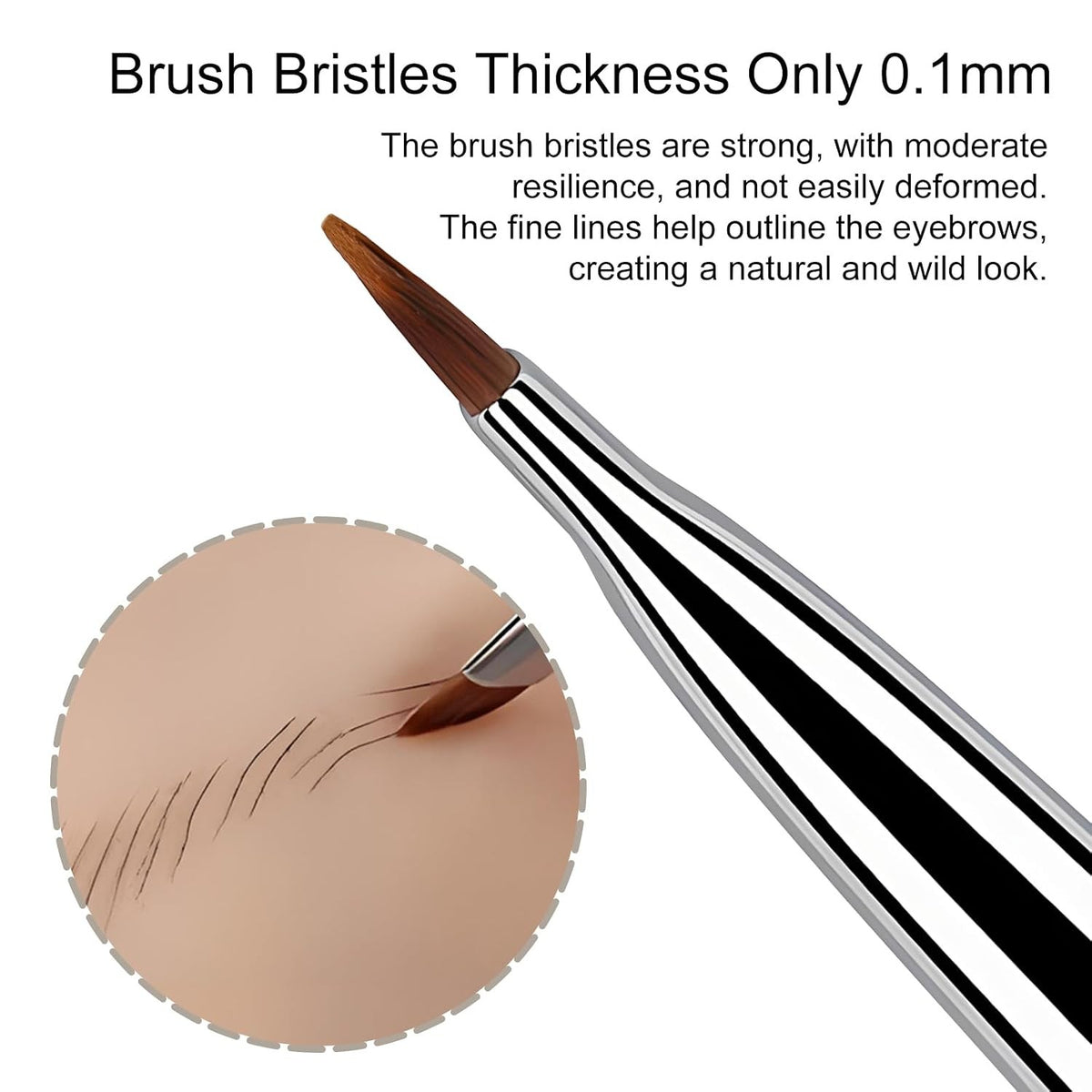 Eyebrow Brush Set with Angled & Spoolie Brushes for Grooming & Lash Separation