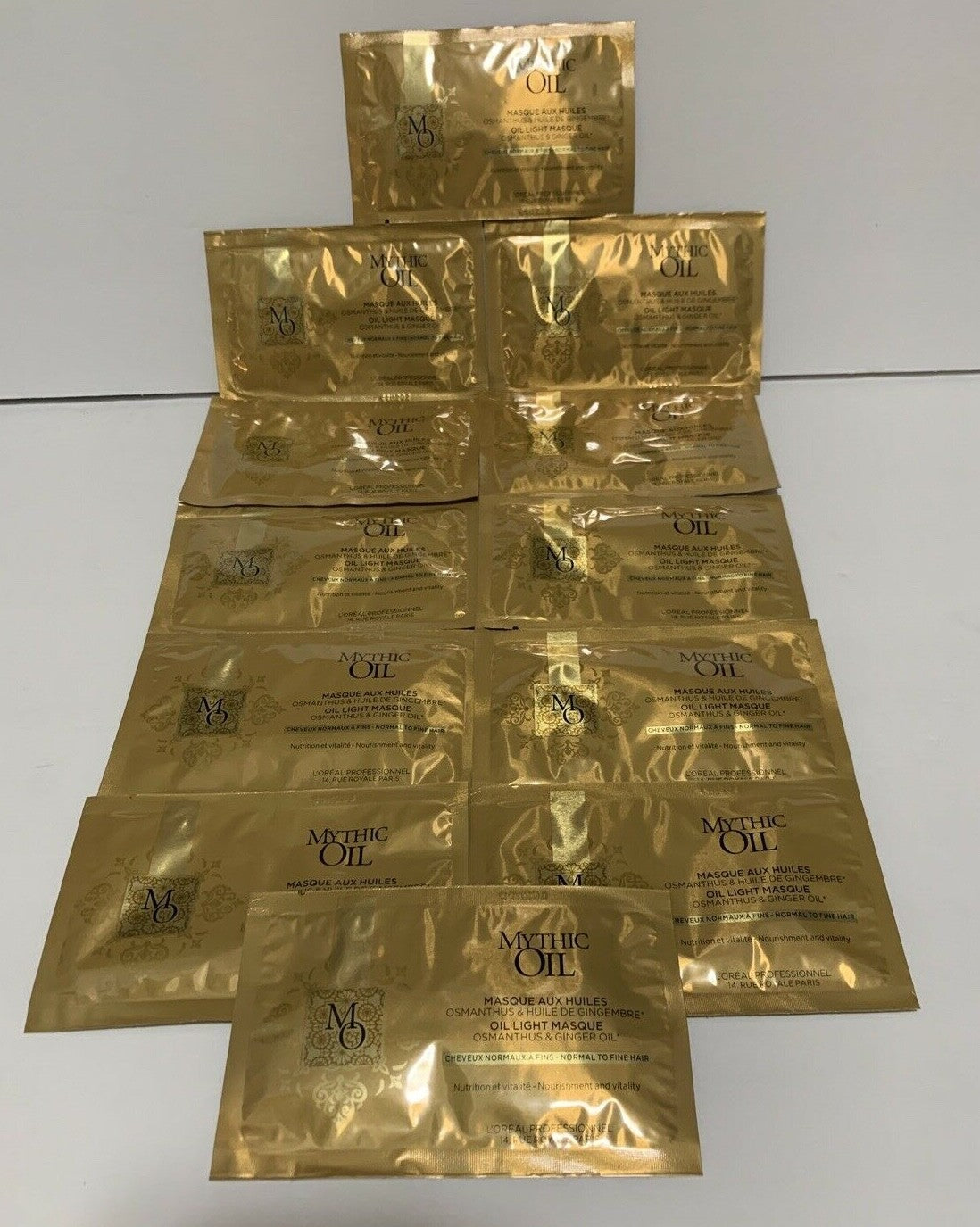 L'Oréal Mythic Oil Hair Mask Light Oil Infused 0.51 oz Sample Pack of 12
