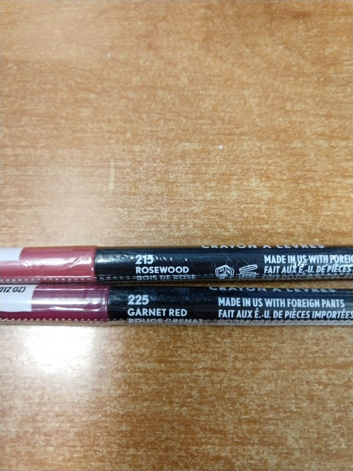 2-Pack Lip Liner Set - Rosewood and Garnet Red, Long-Lasting & Self-Sharpening