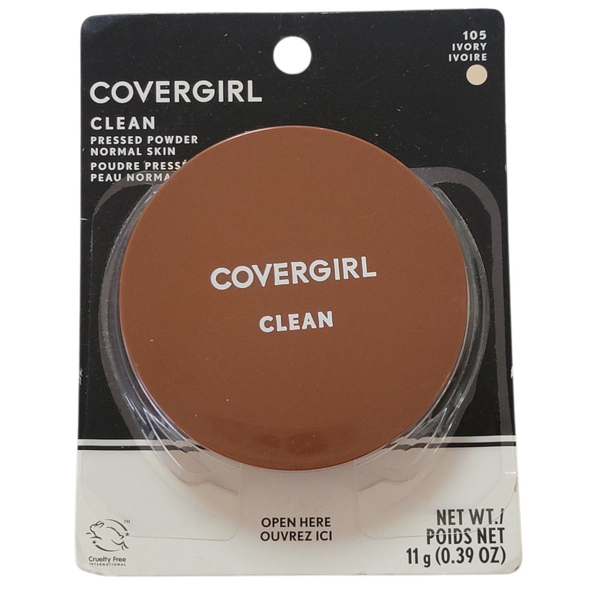 Pressed Face Powder in Ivory - Oil-Free, Matte Finish, 105 Shade