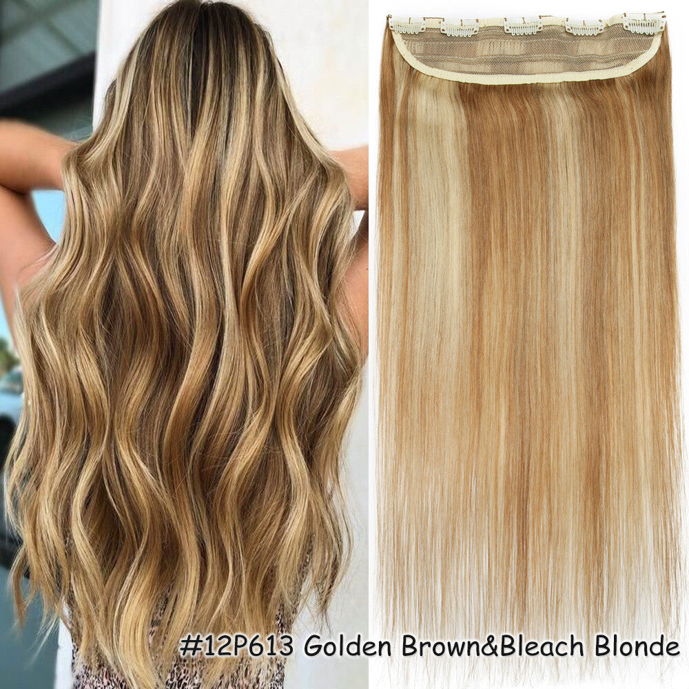 Clip-In Human Hair Extensions Full Head Highlight Straight