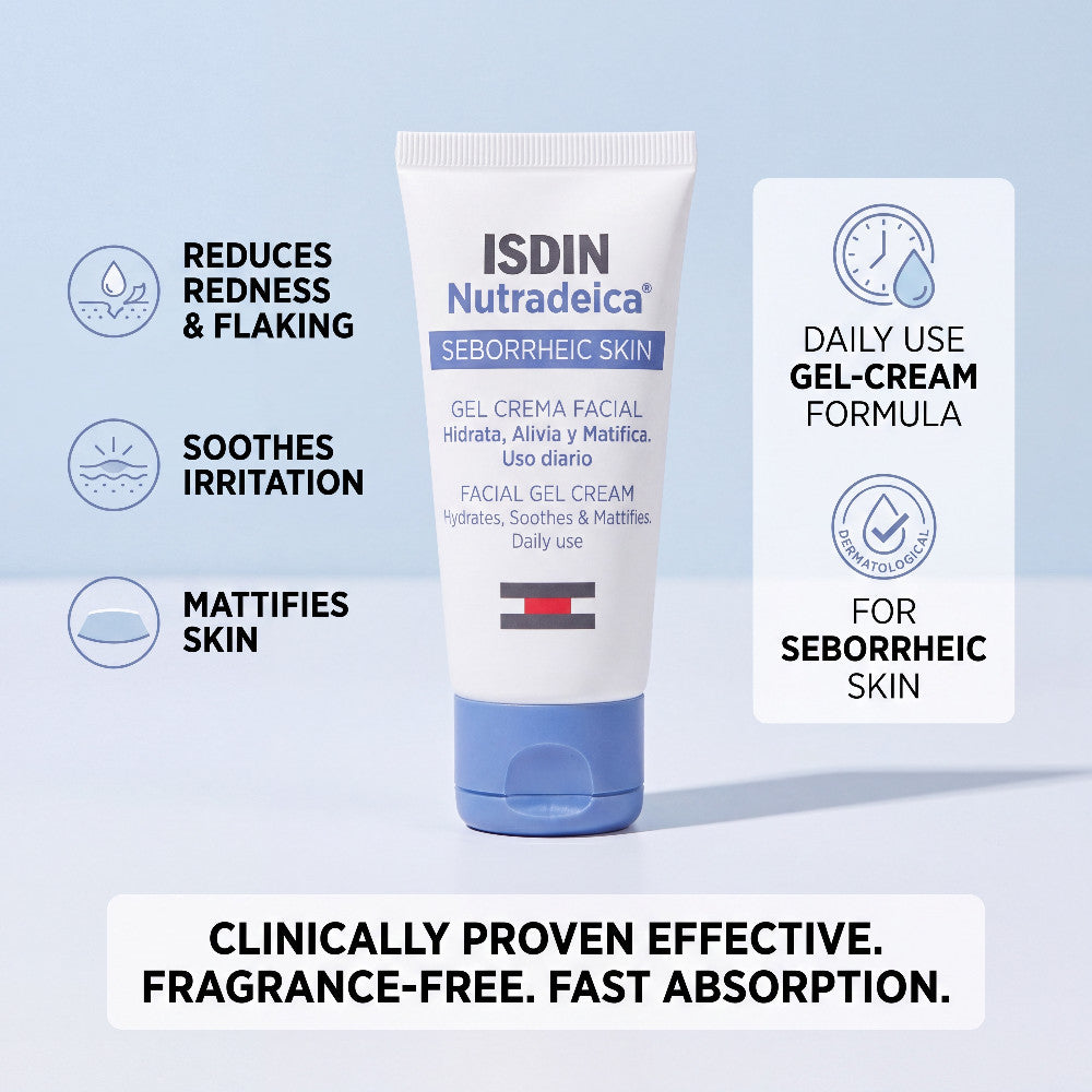 Seborrheic Skin Facial Gel Cream - Hydrating, Soothing, Mattifying 50ml