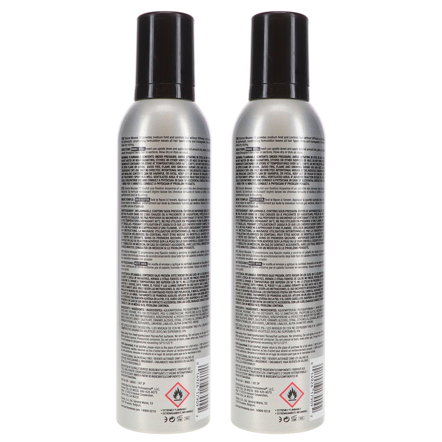 Kenra Medium Hold Volume Mousse #12 - 8 oz, 2 Pack for Natural Hair Styling