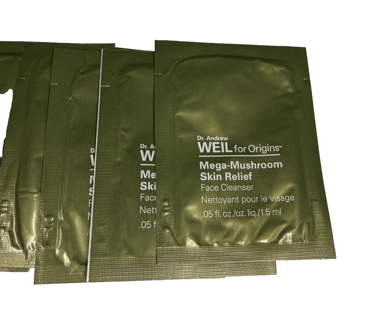 Mega-Mushroom Skin Relief Face Cleanser Sachet Lot of 6 - Gentle Facial Wash
