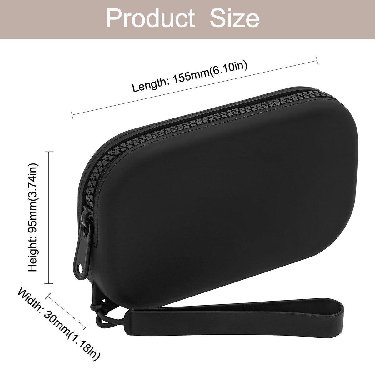 Small Silicone Travel Makeup Bag - Portable Cosmetic Organizer
