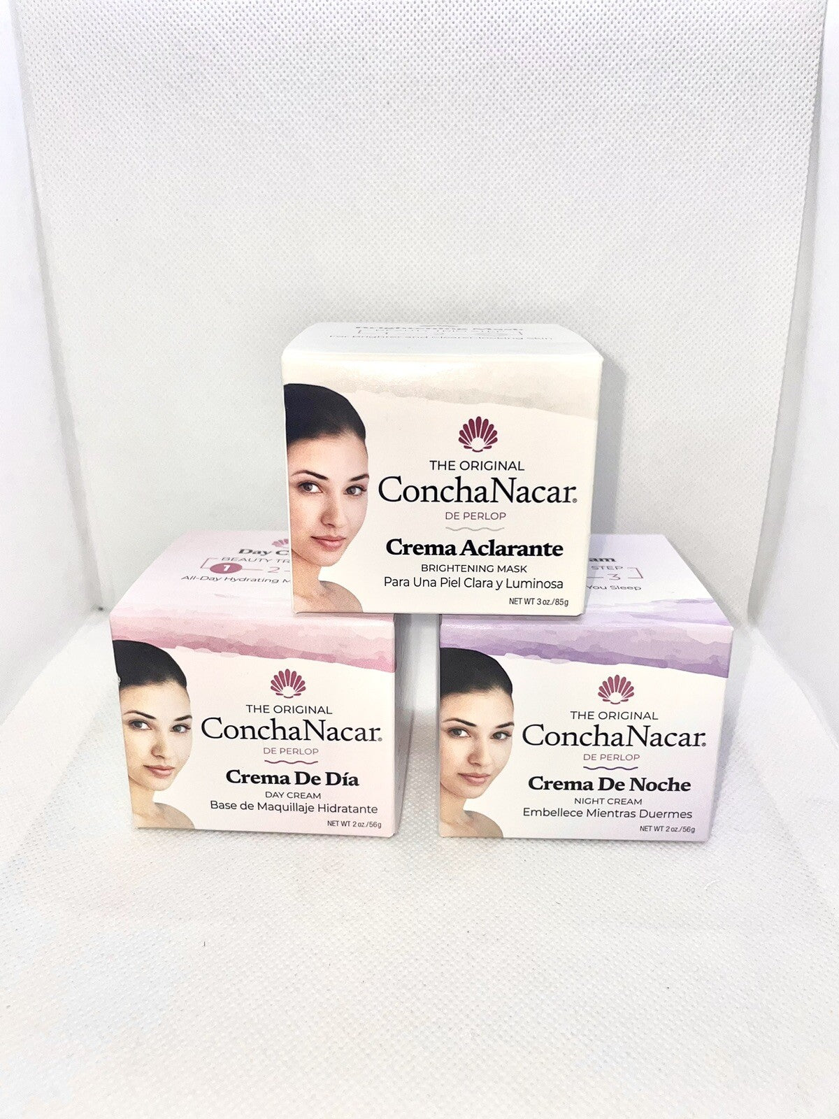 Concha Nacar 3-Pack Day Night & Brightening Creams - 2 oz Each