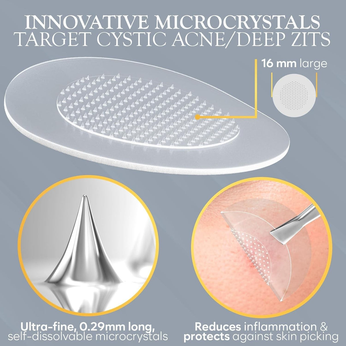 Microdart Acne Pimple Patch Overnight Treatment 12-Pack - Deep Blemish Care