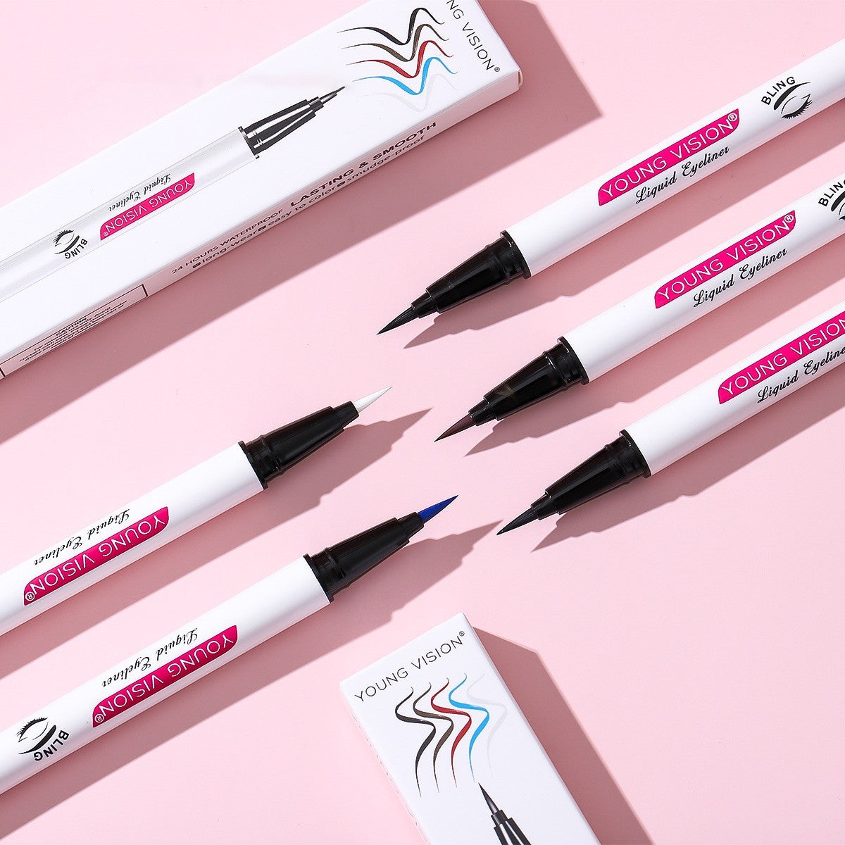 Liquid Eyeliner Set Matte Waterproof Smudge-Proof Long Lasting Eye Makeup 5 Pieces