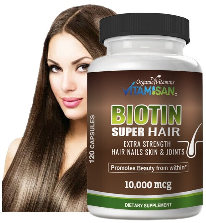 Biotin & Keratin Hair Growth Vitamins - 120 Capsules