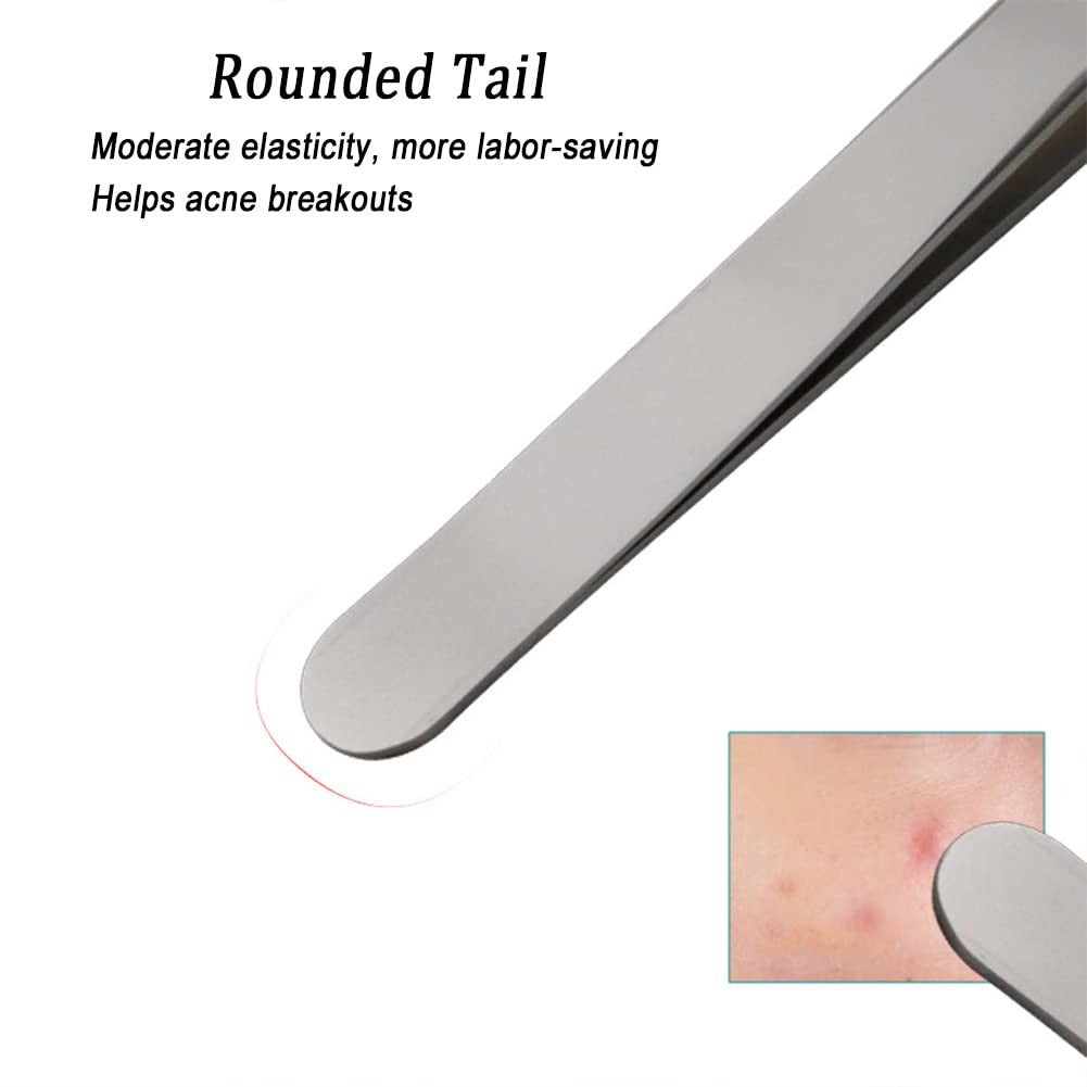 Blackhead Remover Tweezers Set for Facial Pore Extraction - 3 Pack