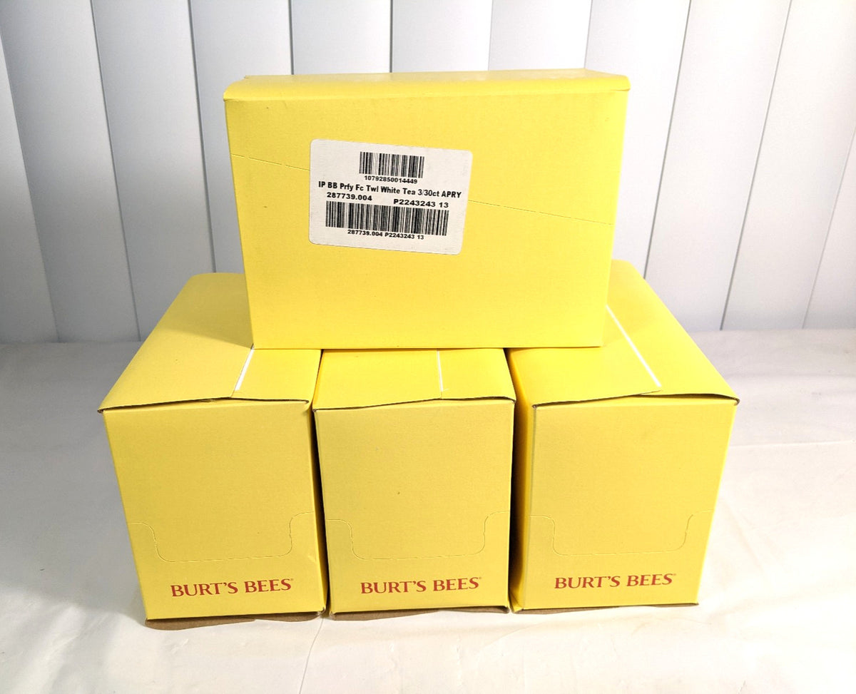 Burt's Bees Facial Cleansing Towelettes White Tea Wholesale Case of 4 Boxes