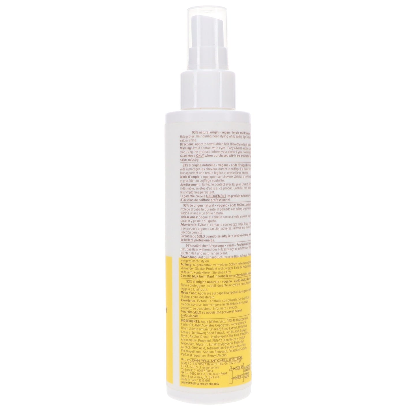 Paul Mitchell Clean Beauty Heat Styling Spray 5.1 oz - Heat Protectant & Shine