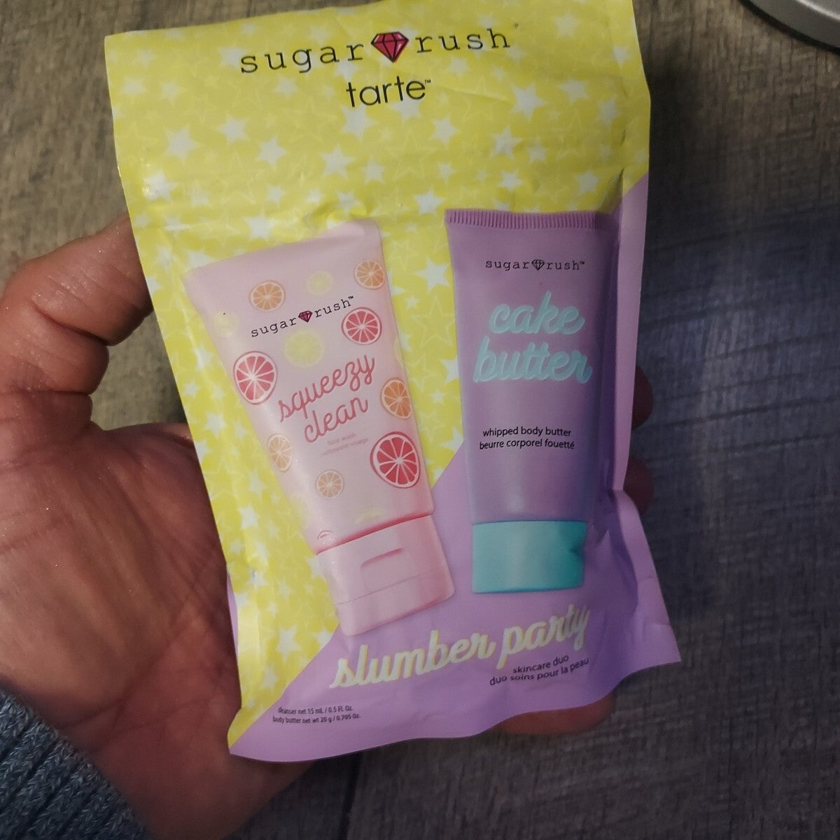 Tarte Sugar Rush Slumber Party Skincare Duo - Sealed Bag, 0.5oz Cleanser & 0.7oz Body Butter
