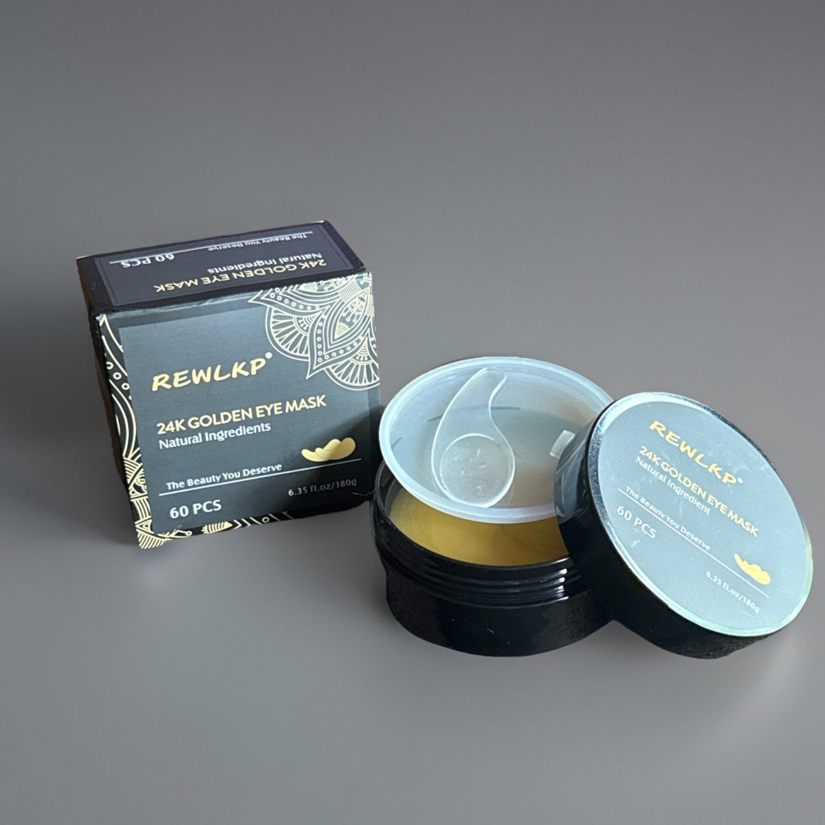 24K Gold Eye Mask Set - Hydrating Puffy Eyes Treatment with Hyaluronic Acid