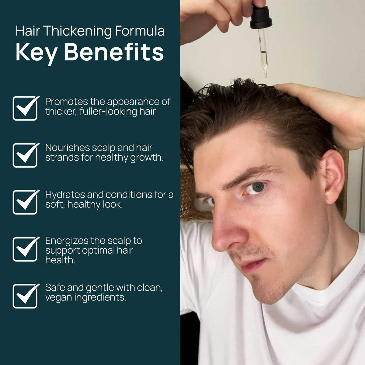 Krete Hair Thickening Formula for Men – 1 fl oz