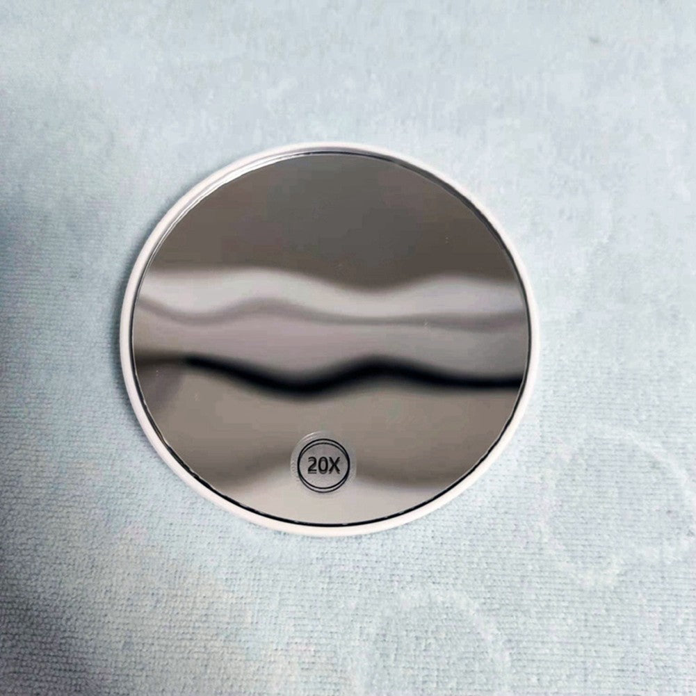 20x Magnifying Makeup Mirror with Handle - Vanity Travel Compact White
