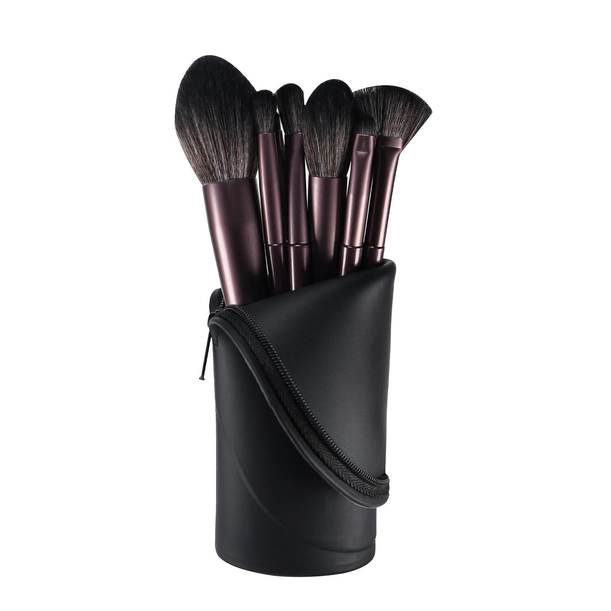 Travel Makeup Brush Holder Case - Waterproof Silicone Portable Organizer