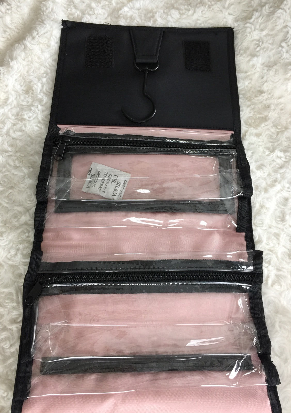 Full Size Black Travel Makeup Organizer Roll Up Bag - New