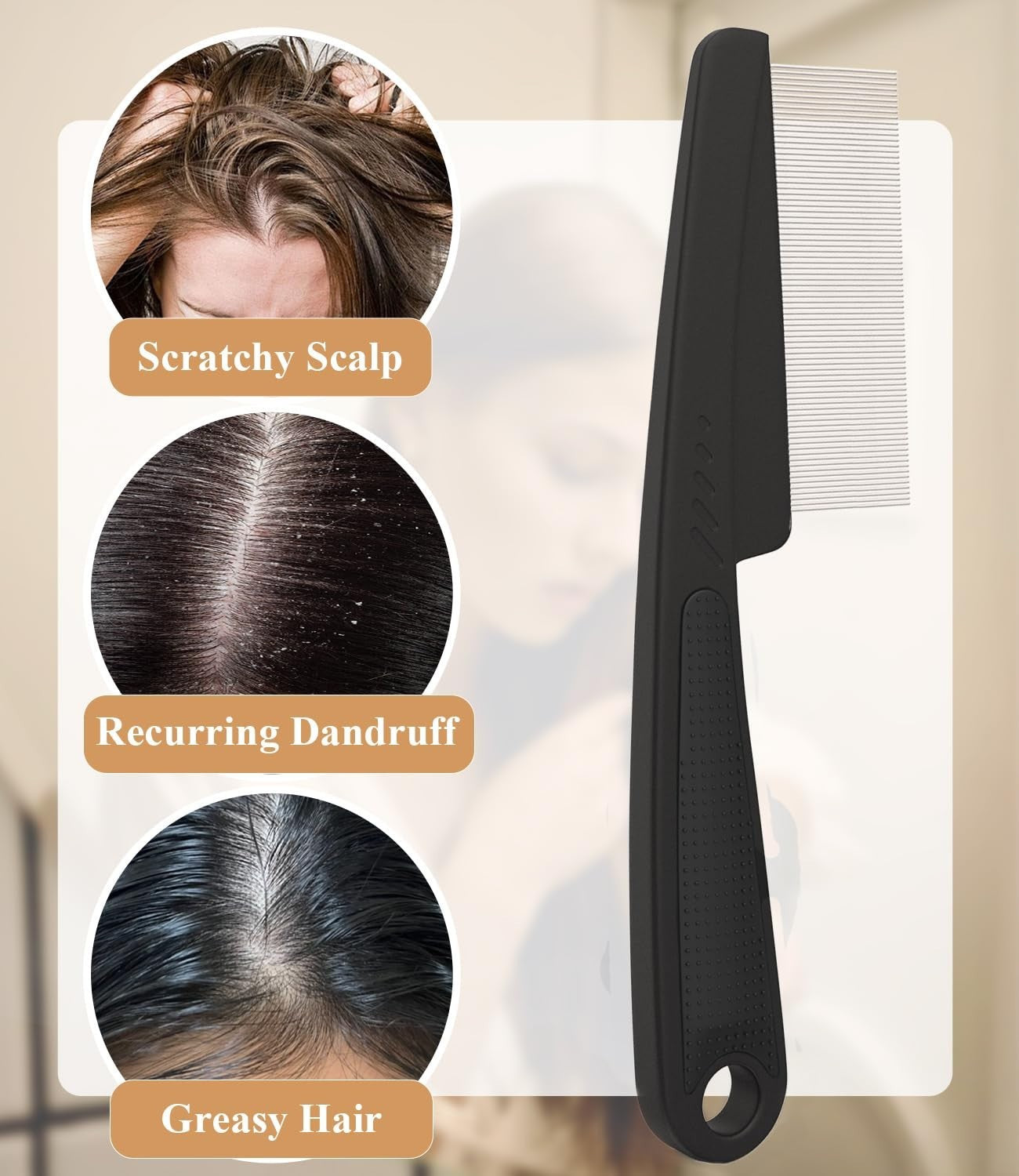 Travel-Size Scalp Detox Comb Set for Dandruff & Hair Care