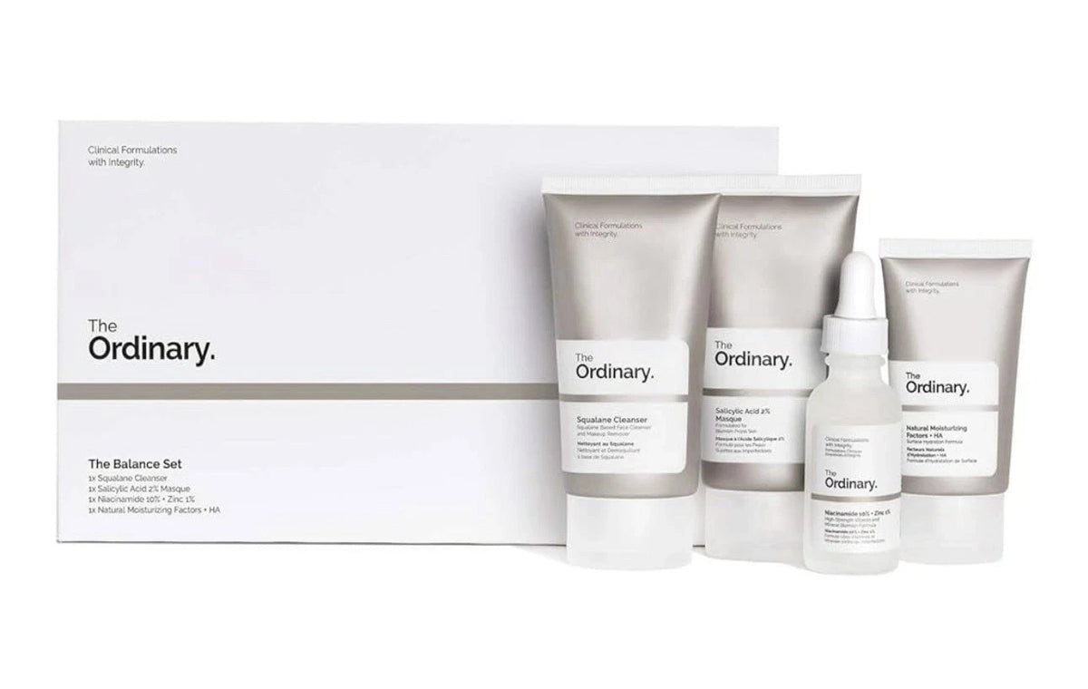 The Ordinary Balance Skincare Set - Cleanser, Serum, Mask, Moisturizer