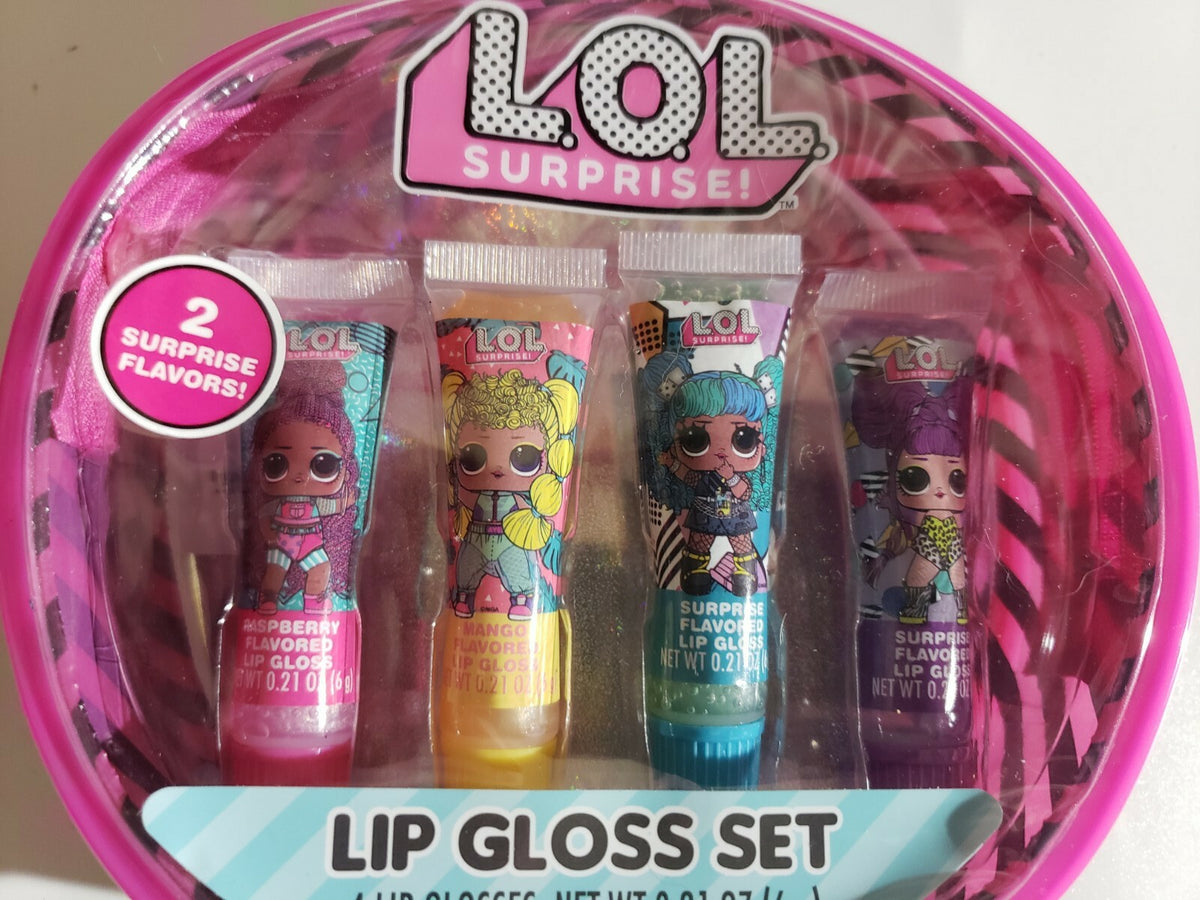 Flavored Lip Gloss Set - 4 Piece Surprise Lip Makeup Collection