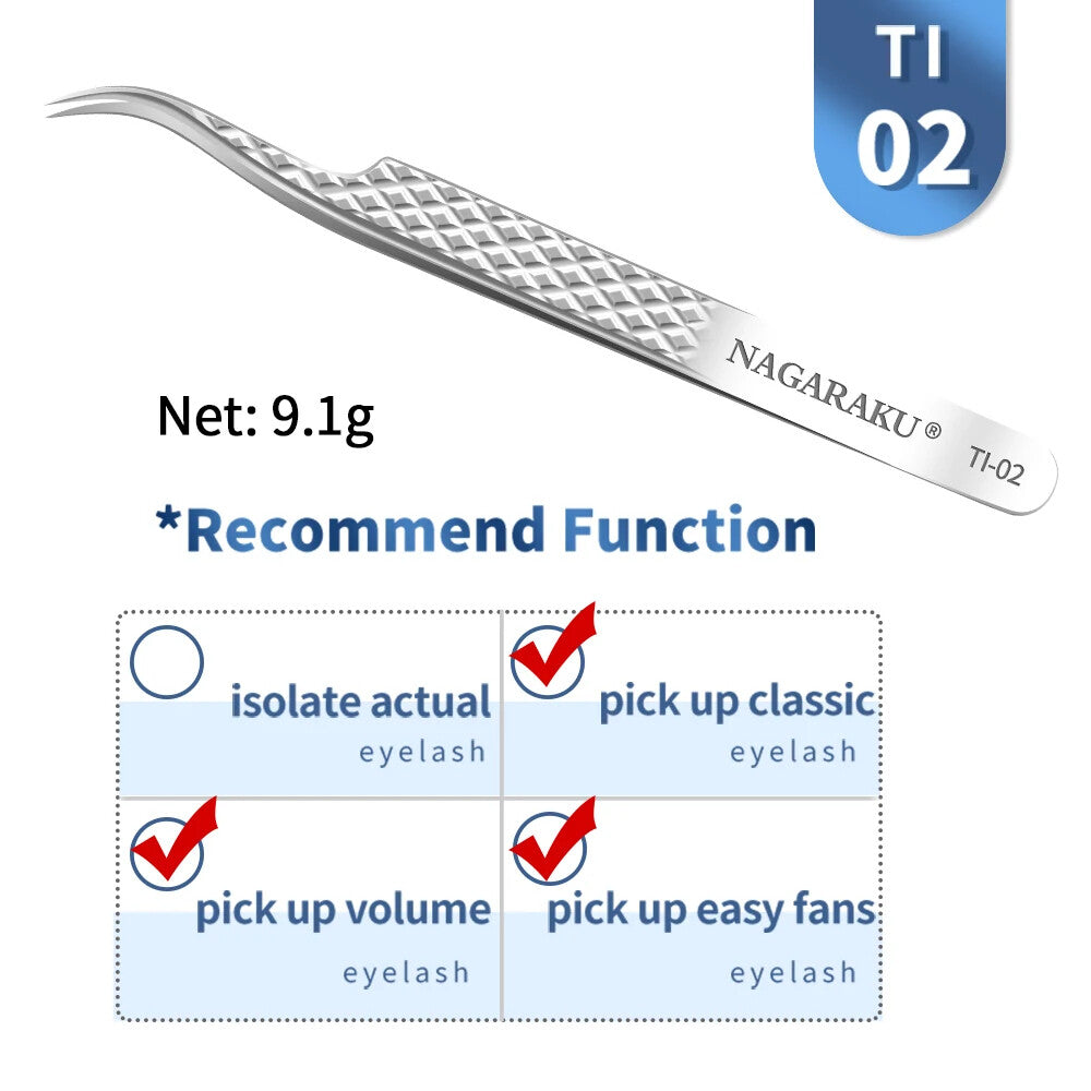 Eyelash Extension Tweezers Stainless Steel 3D Makeup Lash Applicator