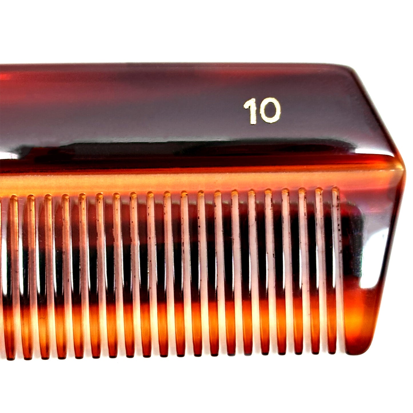 Handmade Swiss European Cellulose Acetate Comb 5.1 Inch Havana Tortoise Brown