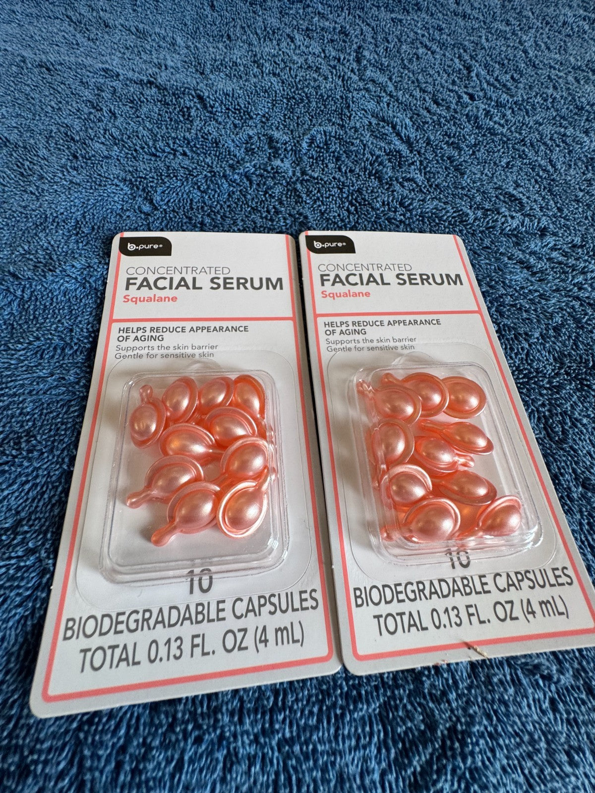 Squalane Facial Serum Capsules for Sensitive Skin - Set of 2, 20 Capsules