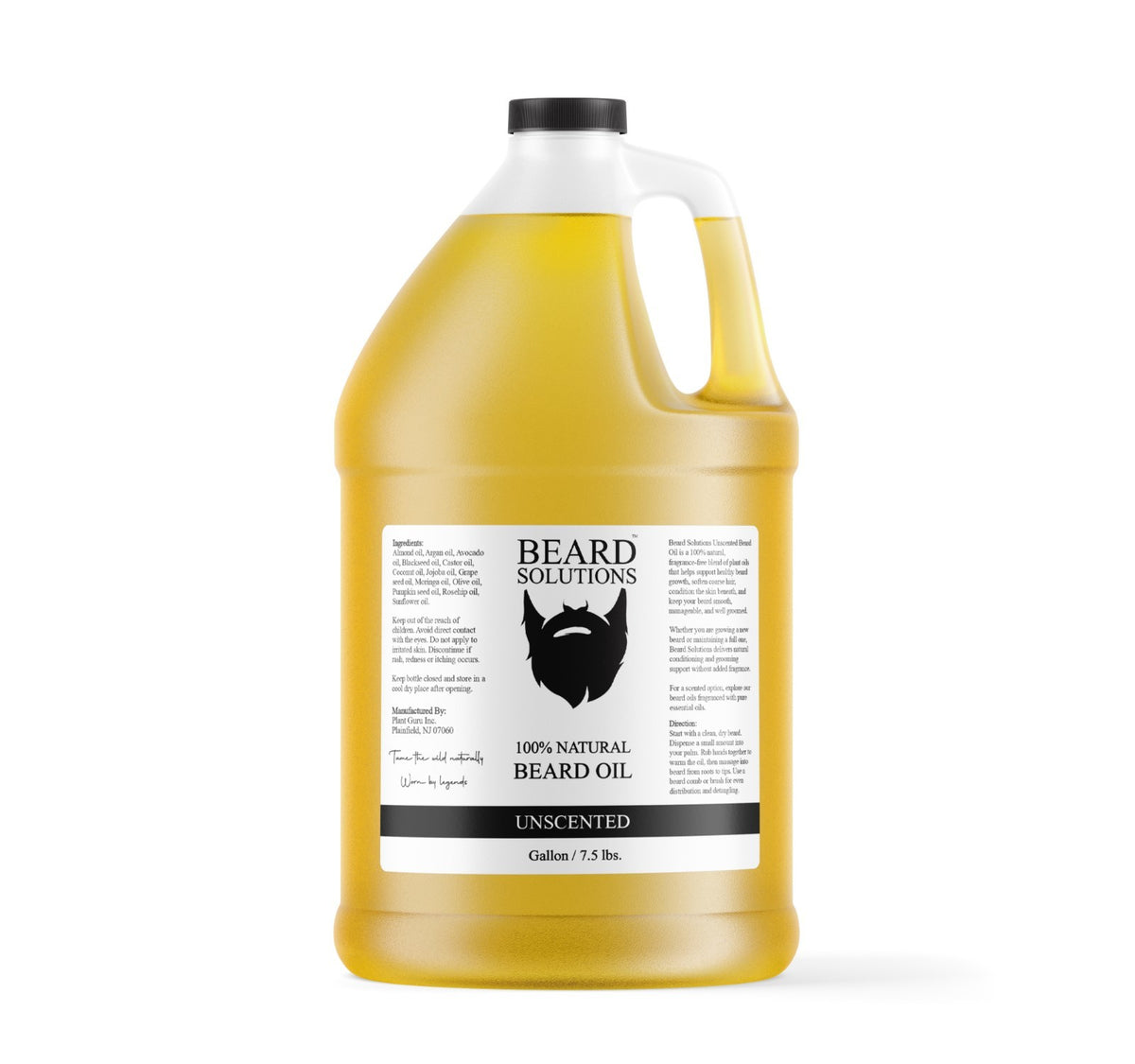 Natural Beard Oil for Hair Growth & Grooming - Unscented, 1oz+