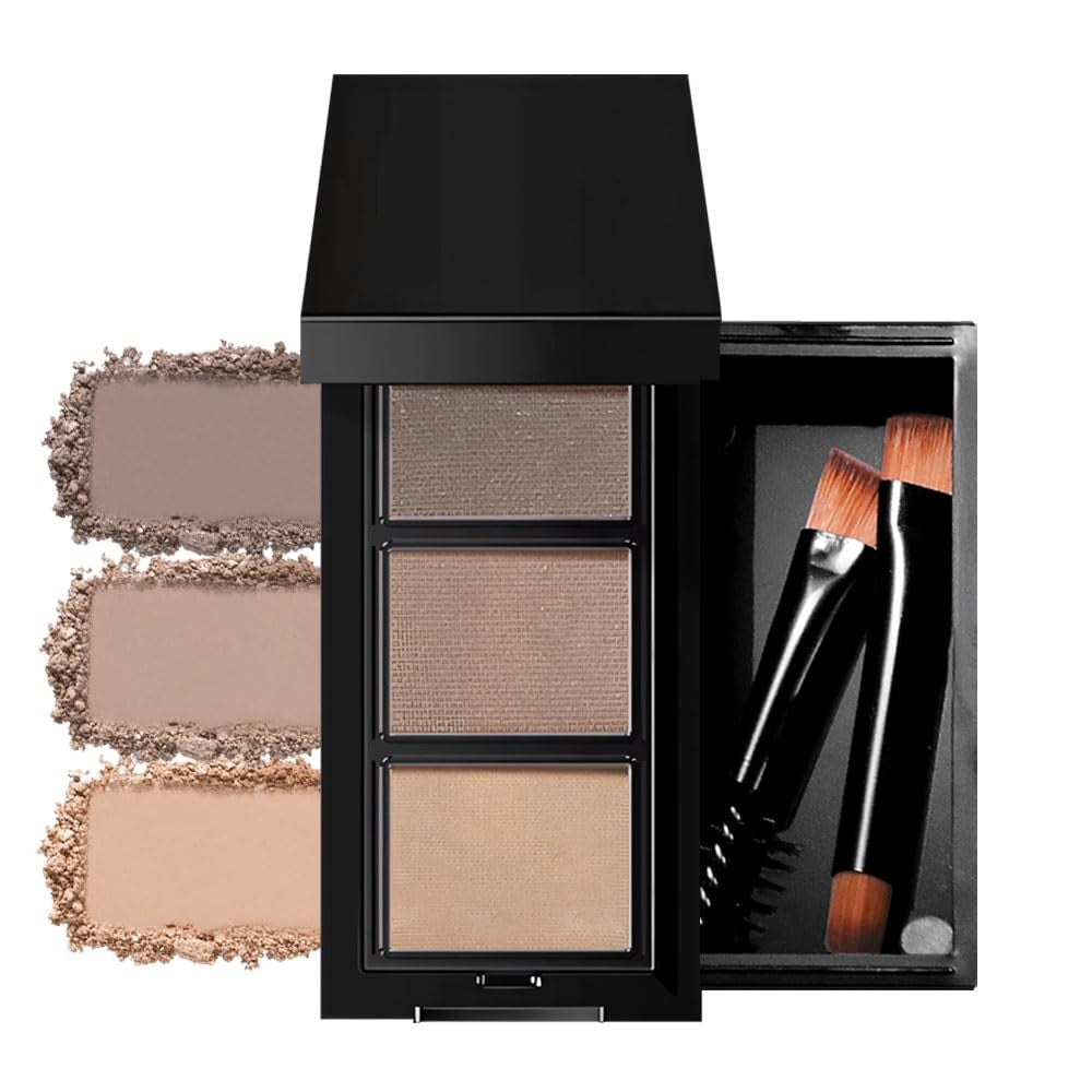 Natural Light Medium Brown Eyebrow Powder Kit with Applicator