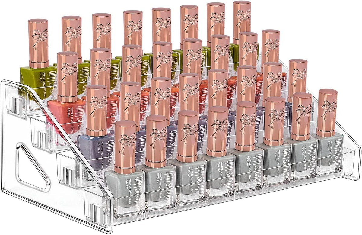 7-Tier Clear Acrylic Nail Polish & Essential Oil Organizer