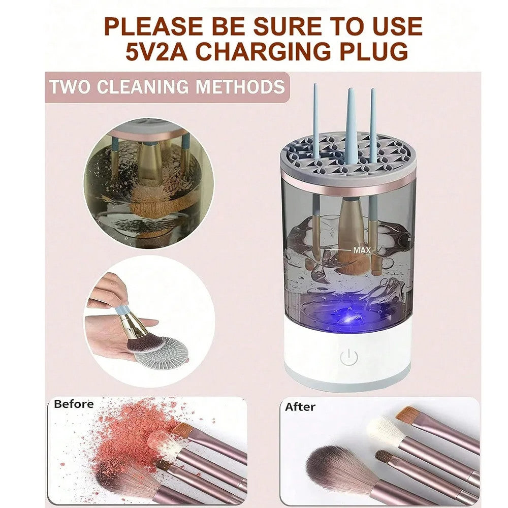 Automatic Makeup Brush Cleaner - Electric Cleaning Machine with USB Power Dryer