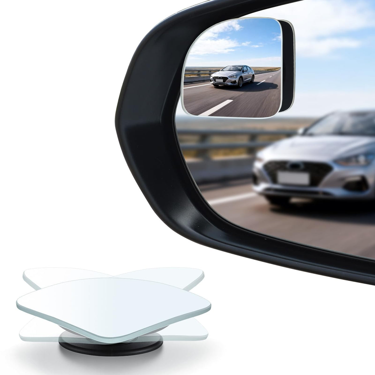 Car Blind Spot Mirrors Pack of 2 HD Glass Convex Wide-Angle Rear View Mirrors