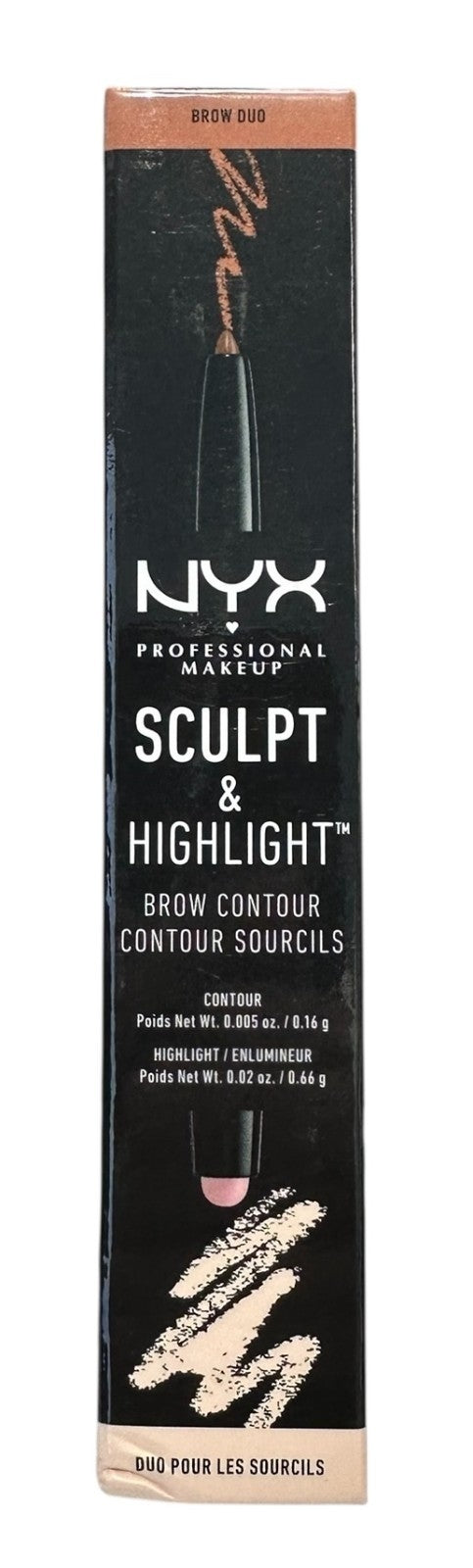 Dual-Ended Brow Pencil with Highlighter - Natural Shades, 2 Pack