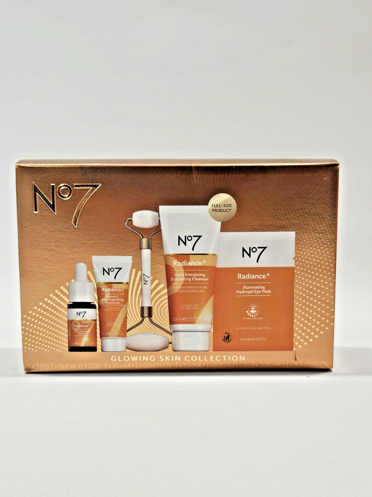 No7 Glowing Skin Collection - 5 Piece Skincare Set for Radiance