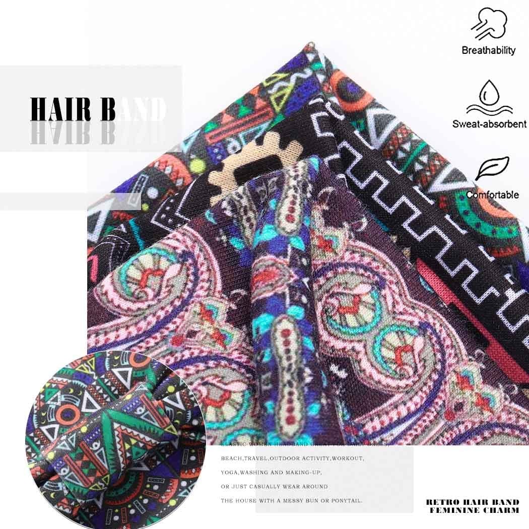 Boho Headbands Wide Knotted Hairbands 1 Count (Pack of 3), Multicolor