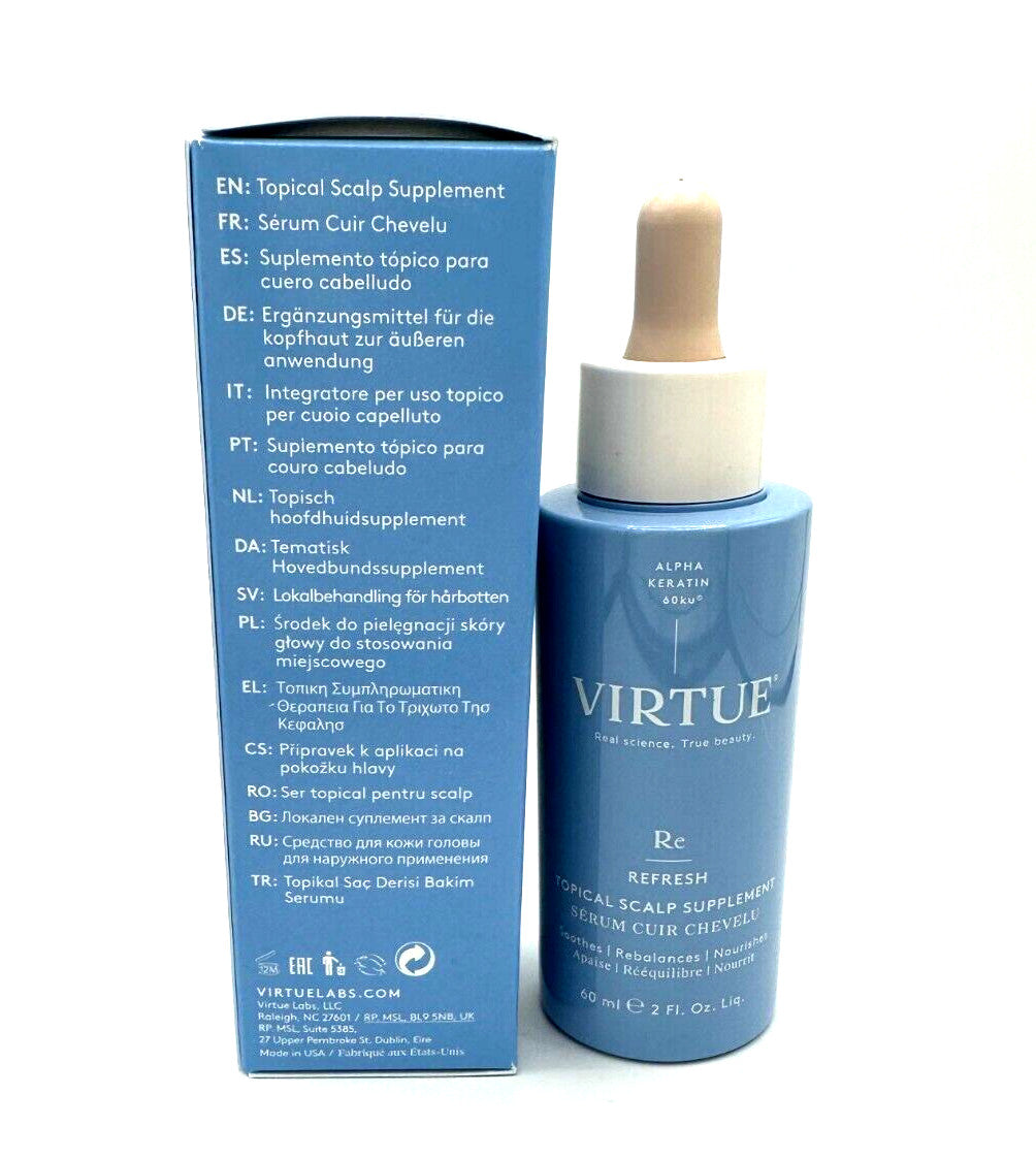 Virtue Refresh Topical Scalp Supplement - 60 ml / 2 oz, Brand New