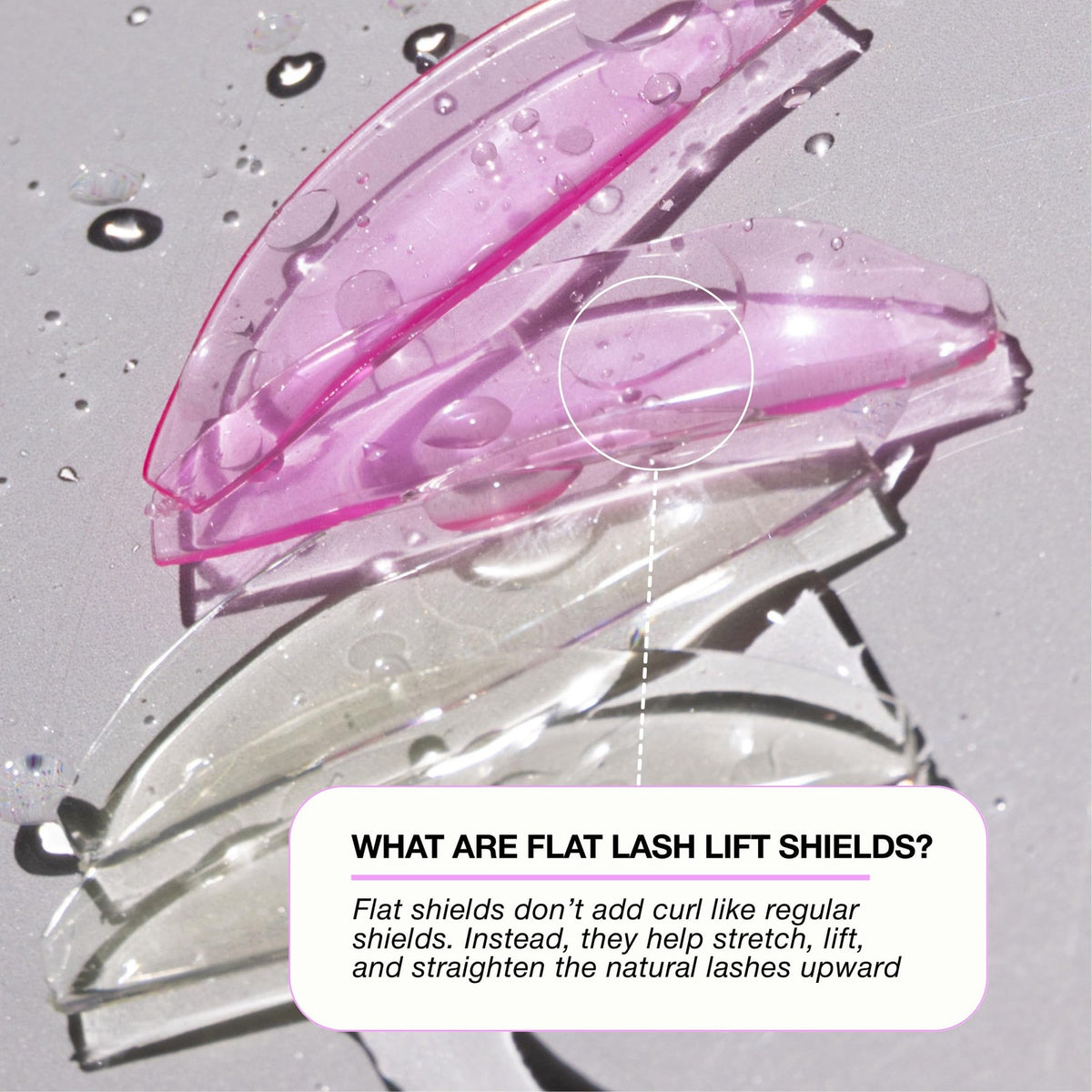 Self-Adhesive Lash Lift Shields - Flat Silicone Eyelash Perm Pads for Professional & Home Use