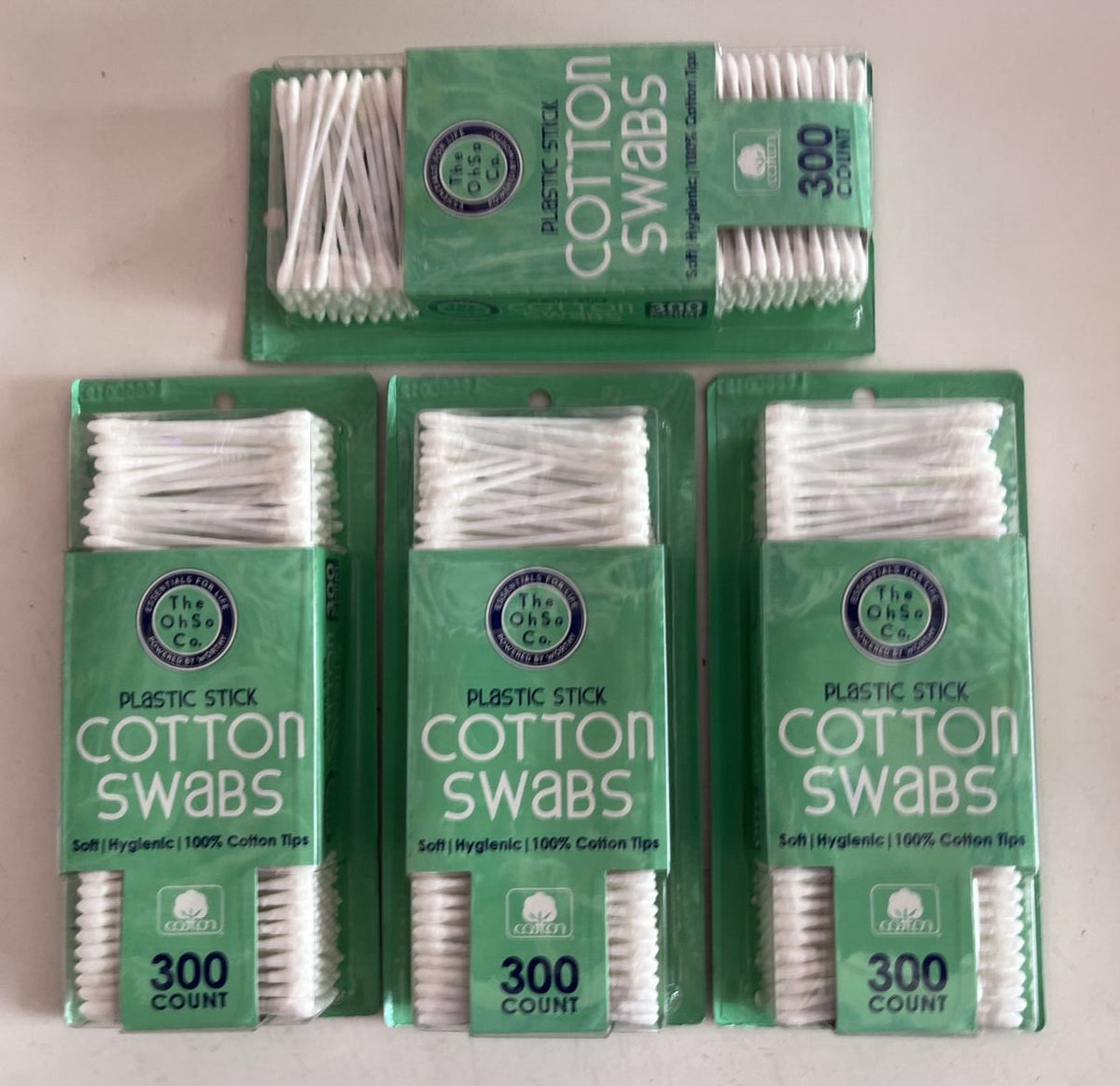1200 Count Cotton Swabs with Plastic Stick - Soft Hygienic Cotton Tips