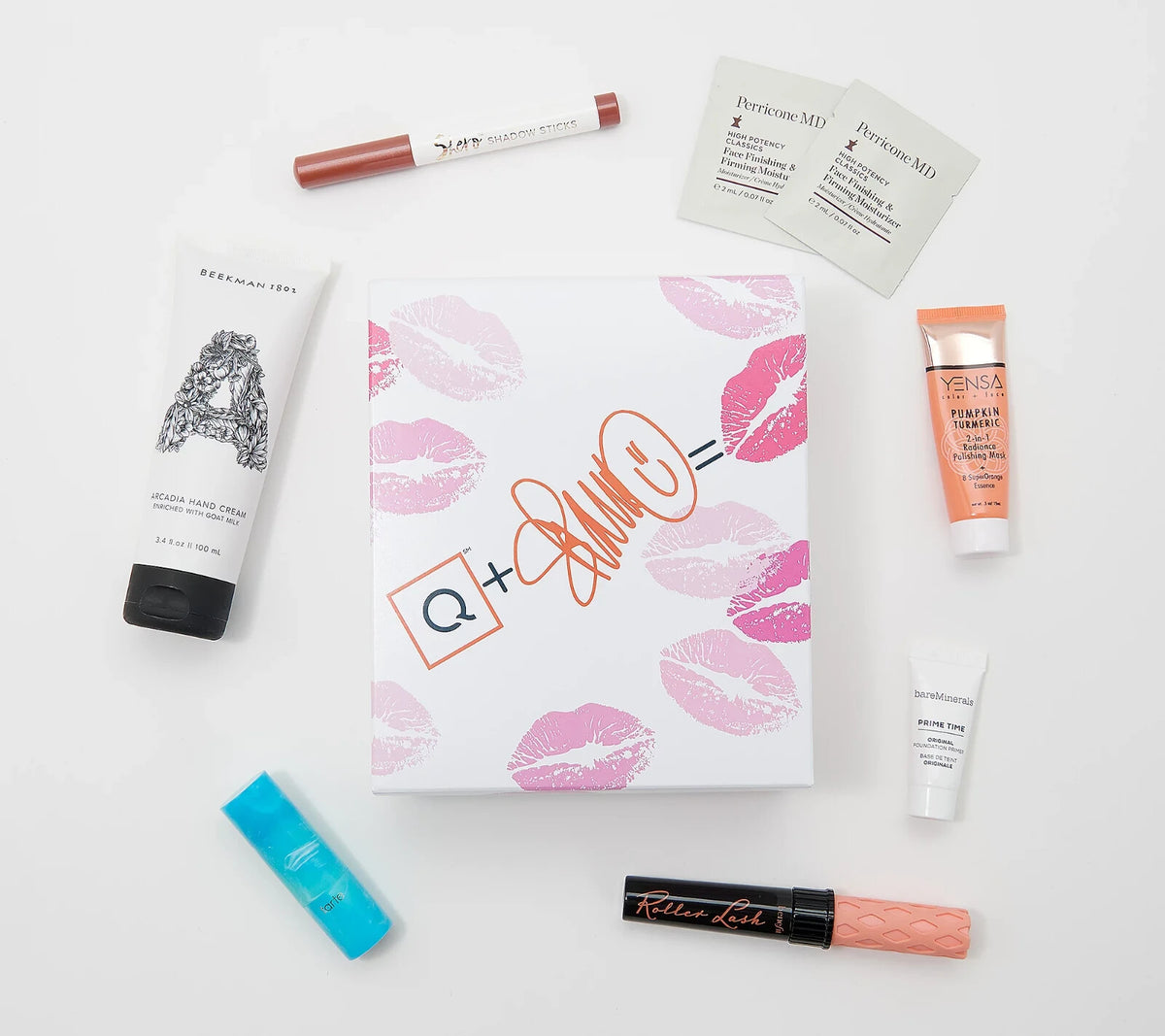 Beauty Sample Set with Foundation Primer, Lipstick & Skincare - 7 Pieces
