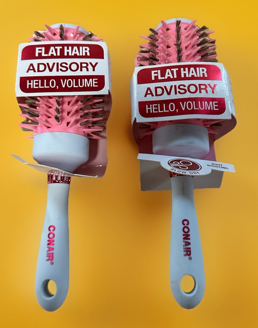 2 Pack Flat Hair Brush with 1.75" Barrel - Root Volume & Styling Tool