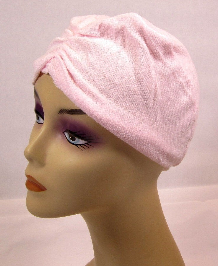 LOT OF 1, 2, 6, 12---BLACK TERRY TURBAN CHEMO CANCER HAT ONE