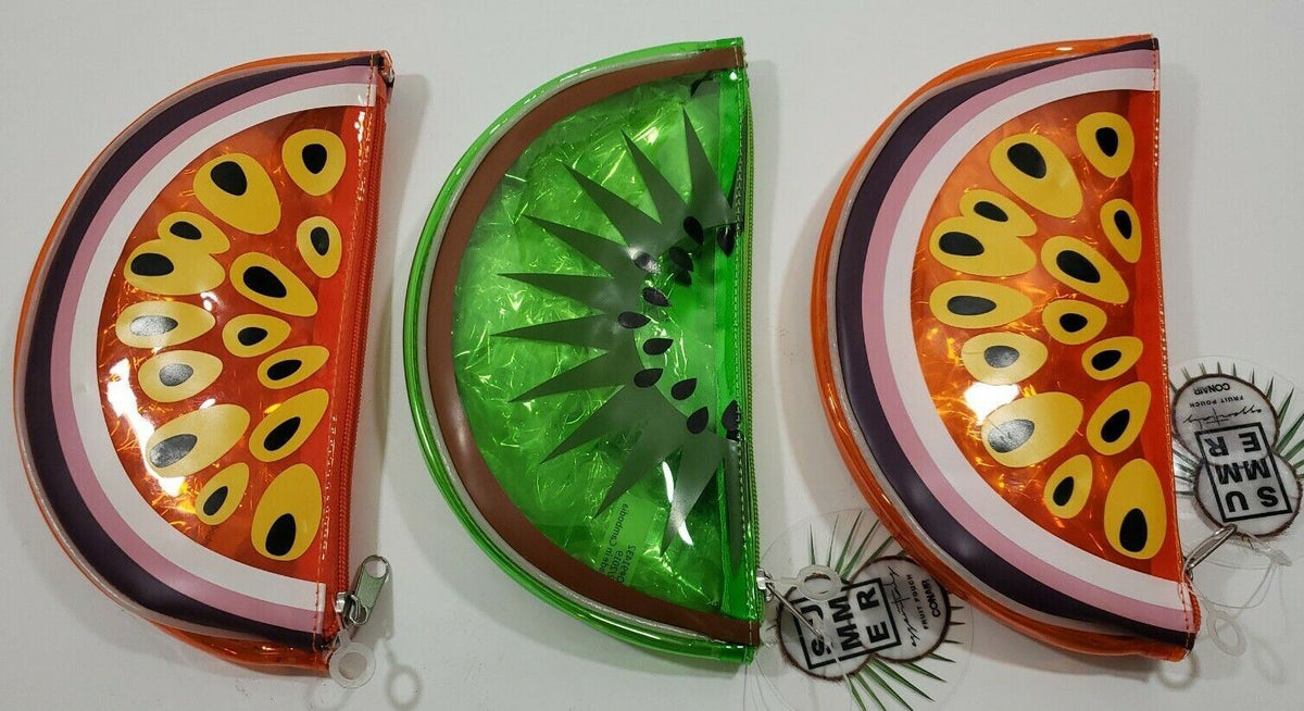 Conair Summer Fruit Pouch Watermelon Makeup Bag - Orange & Green