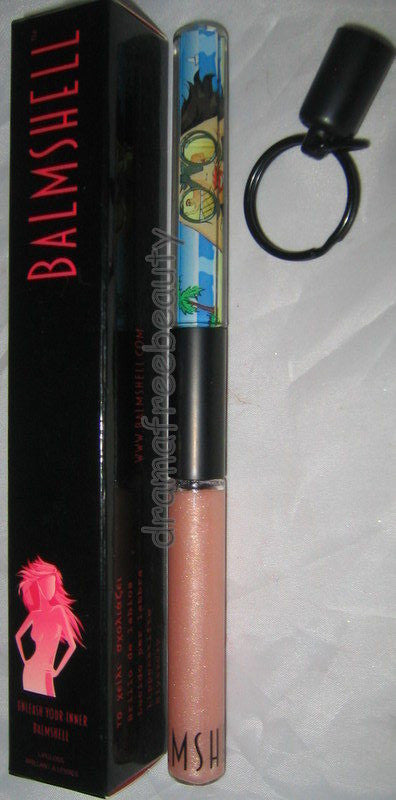 Balmshell Beach Patrol Sheer Nude Lip Gloss with Float Art & Keychain