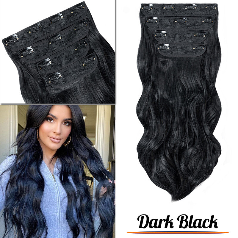 Double Weft Clip-In Human Hair Extensions Full Head - Multiple Colors & Lengths