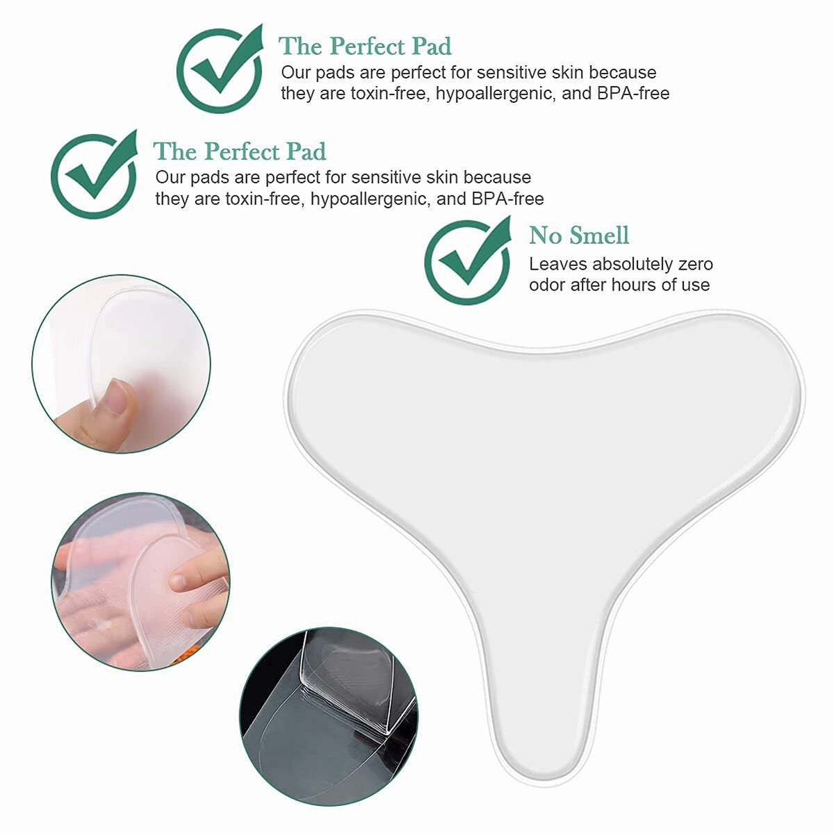 Chest Wrinkle Patches Set of 11 - Facial and Neck Wrinkle Remover Strips