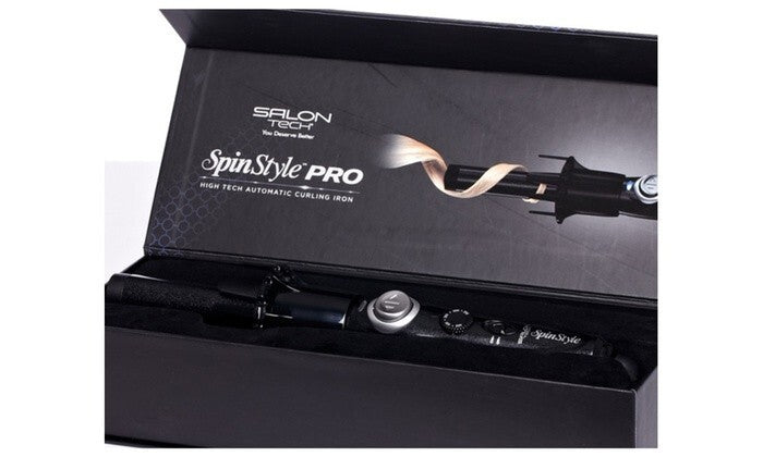 Salon Tech Auto Curling Iron 1.25 Inch - SpinStyle Pro Hair Styling Tool