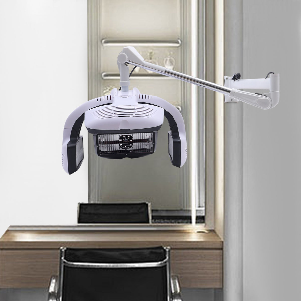 1250W Infrared Wall Mount Hair Dryer for Salon Use - Speed & Precise Control