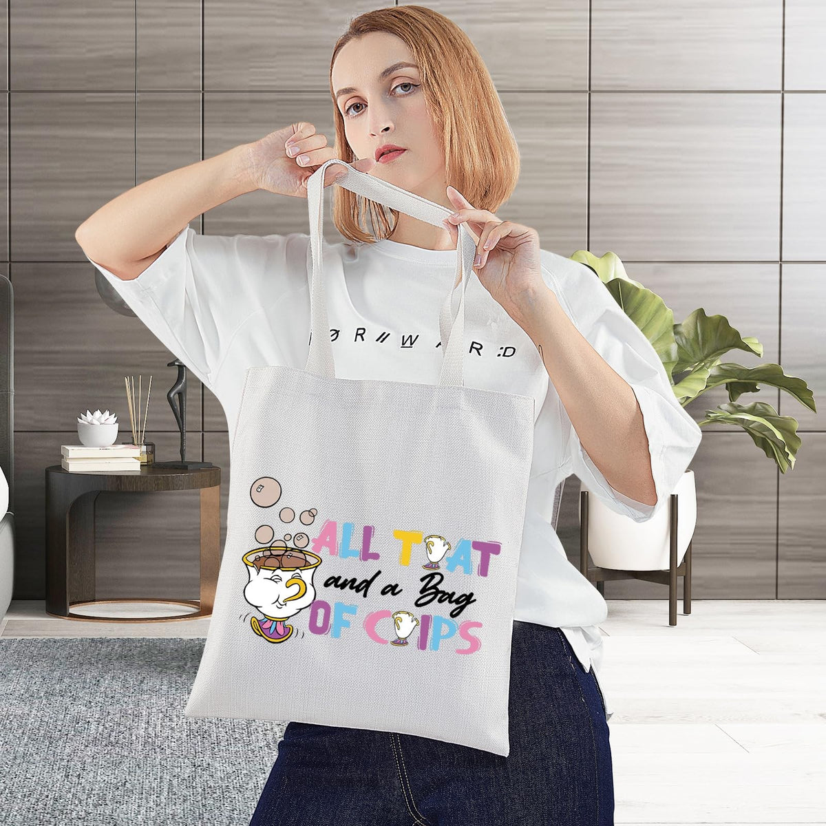 Mrs. Potts and Chip Makeup Bag - Medium Cosmetic Travel Pouch